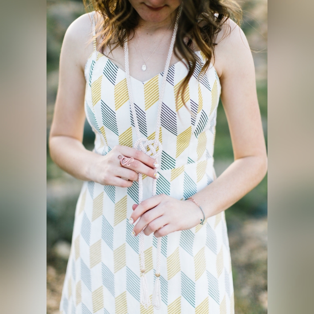 Lush tie back cotton dress medium